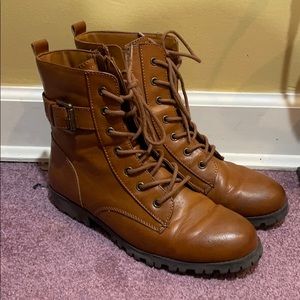 Brown Ankle Boots with Buckle